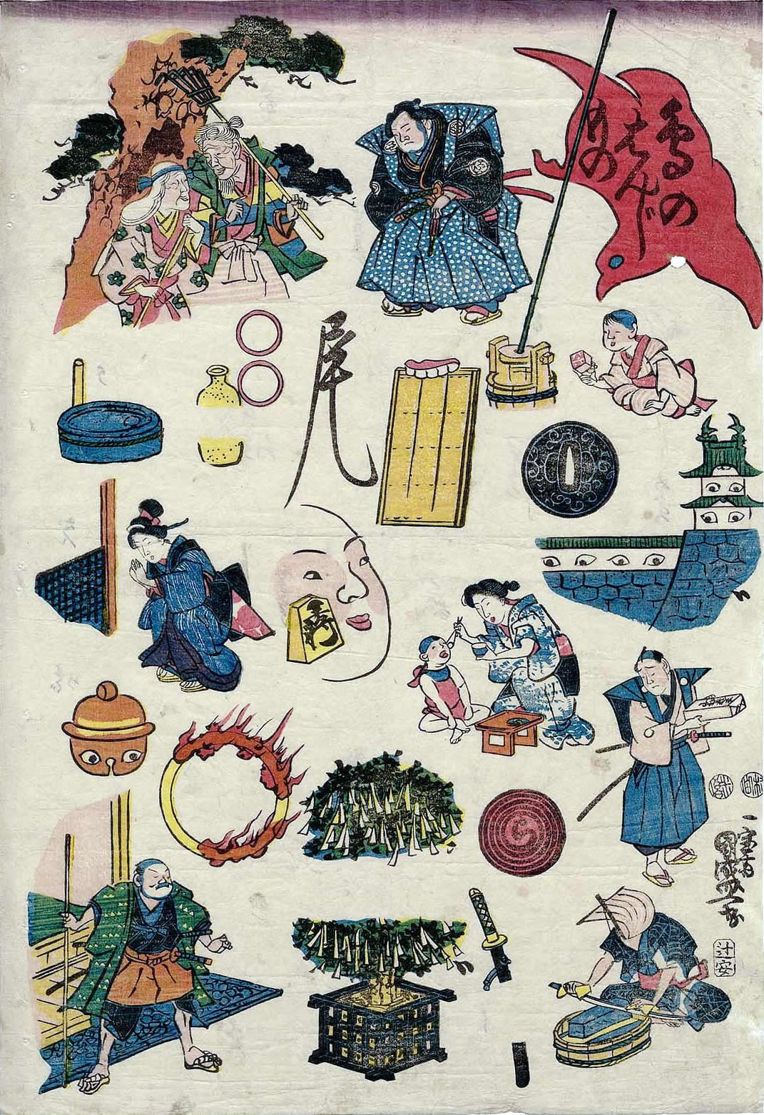 みんなの知識 ちょっと便利帳 判じ絵 地口絵 歌川国盛 鳥のはんじもの 浮世絵 錦絵 などを見る みんなの知識 ちょっと便利帳 判じ絵 地口絵 歌川国盛 鳥のはんじもの 浮世絵 錦絵 などを見る