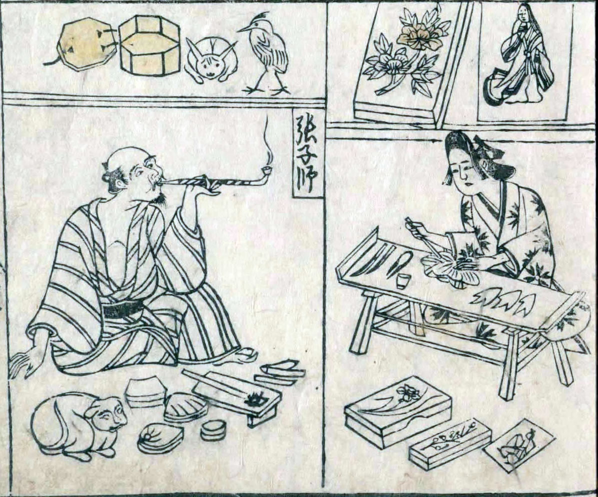 みんなの知識 ちょっと便利帳 人倫訓蒙図彙 じんりんきんもうずい に見る江戸時代の職業 職人 衣装人形 張子師
