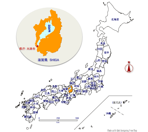 みんなの知識 ちょっと便利帳 滋賀県の形と位置 クイズ 形で当てよう都道府県の答え