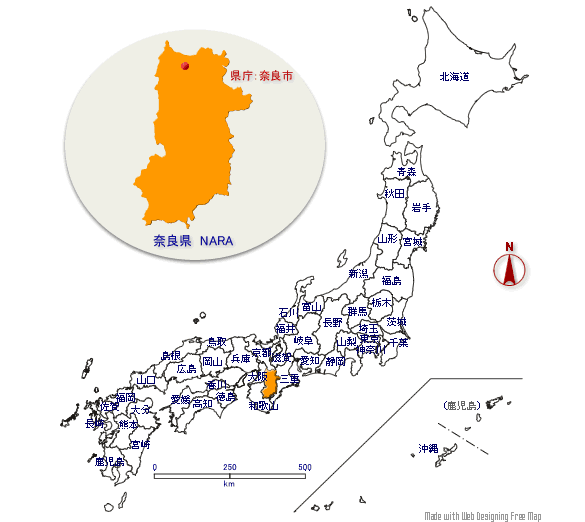 みんなの知識 ちょっと便利帳 奈良県の形と位置 クイズ 形で当てよう都道府県の答え