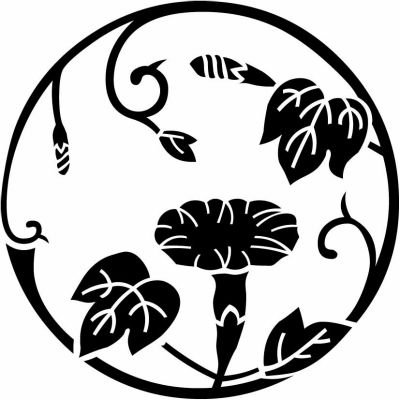 蔓丸に朝顔・朝顔の丸（１）