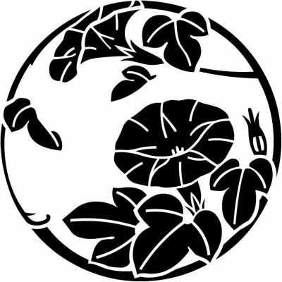 蔓丸に朝顔・朝顔の丸（２）