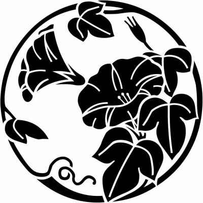 蔓丸に朝顔・朝顔の丸（３）