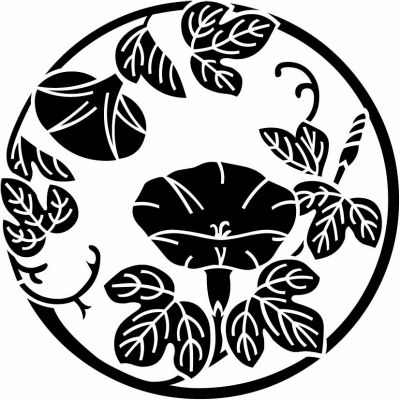 蔓丸に朝顔・朝顔の丸（４）