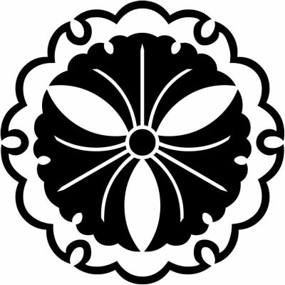 雪輪に三つ銀杏