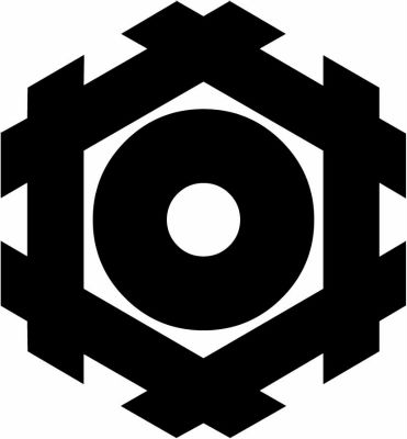 六角井筒に蛇の目