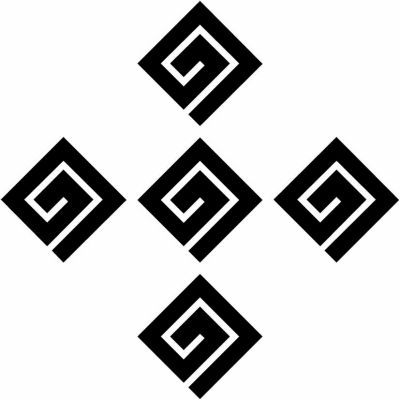 隅立て市松稲妻・五つ隅立て稲妻