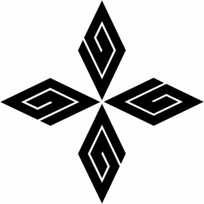 四つ寄せ稲妻菱・四つ稲妻菱