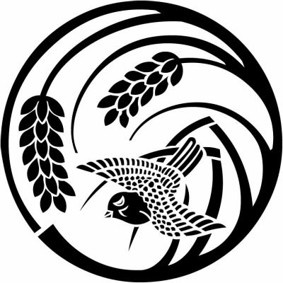 変わり稲の丸に雀・一本稲の丸に雀・二つ穂片手稲に雀