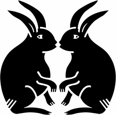 対い兎・二つ兎