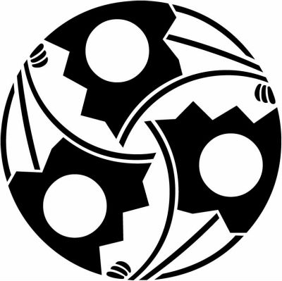 三つ追い雁木日の丸扇