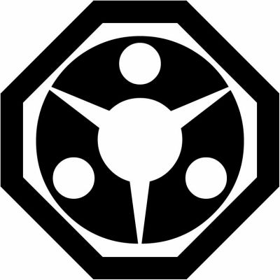 隅切り角に三つ日の丸地紙