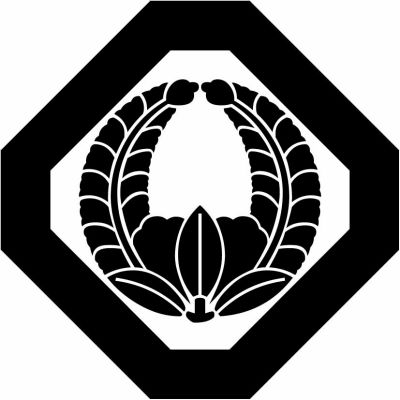 隅切り角に上がり藤