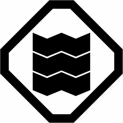 隅切り角に雁木の三