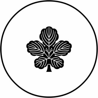 毛輪に豆梶の葉