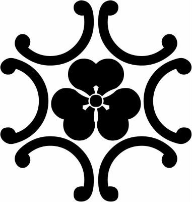 外六つ鐶に片喰・隅立て外六つ鐶に片喰