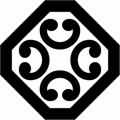 隅切り角に外四つ鐶