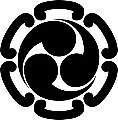 六つ鐶に三つ巴・六つ鐶に左三つ巴