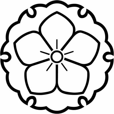 糸雪輪に陰桔梗