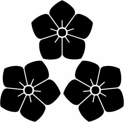 尻合わせ三つ桔梗