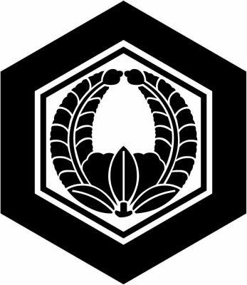 亀甲に上がり藤