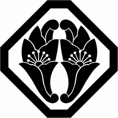 隅切り角に抱き花杏葉