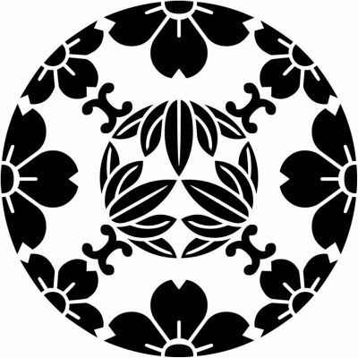 桜浮線綾に十五枚笹