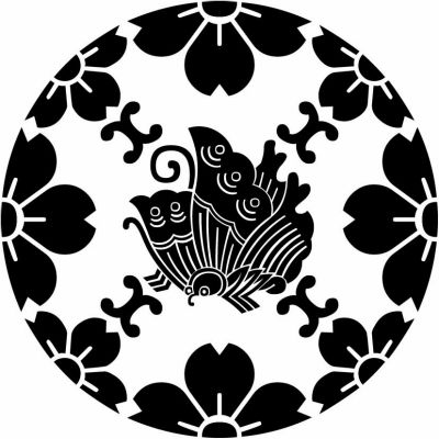 桜浮線綾に揚羽蝶