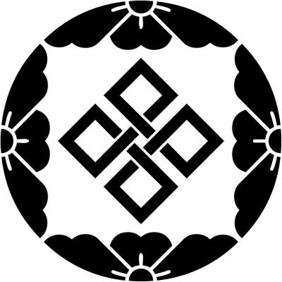 四つ割り桜に結び四つ目