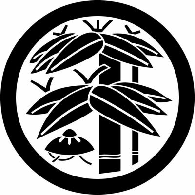 丸に二本竹に笠