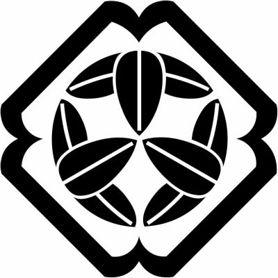 隅入り角に九枚笹