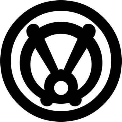 丸にぬの字崩し兎