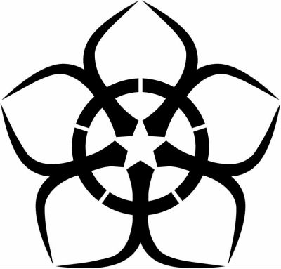 五つ大の字桔梗・大の字桔梗