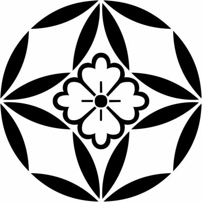 四つ七宝の中に陰花角