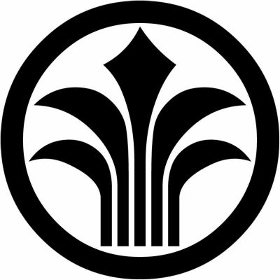 丸に菖蒲革・丸に菖蒲の葉