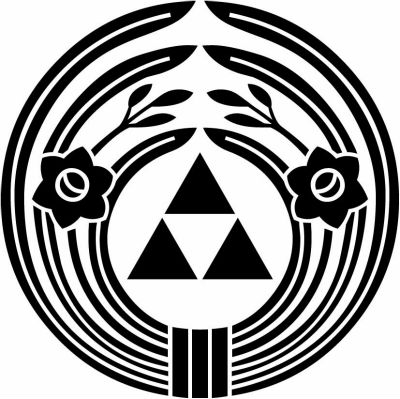 抱き水仙に三つ鱗