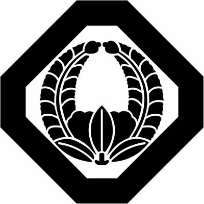 隅切り角に上がり藤