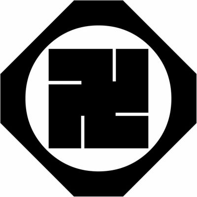 隅切り鉄砲角に万字／隅切り鉄砲角に卍