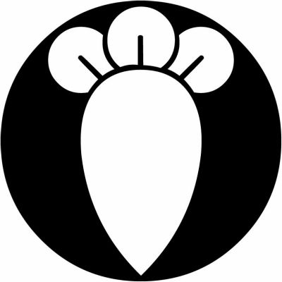 石持ち地抜き一つ丁子