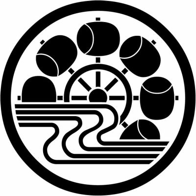 中輪に水車に水・中輪に槌車に水・中輪に柄杓車に水・中輪に水に槌車