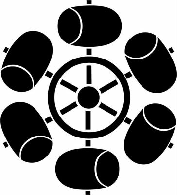 六つ水車・六つ槌車・六つ柄杓車