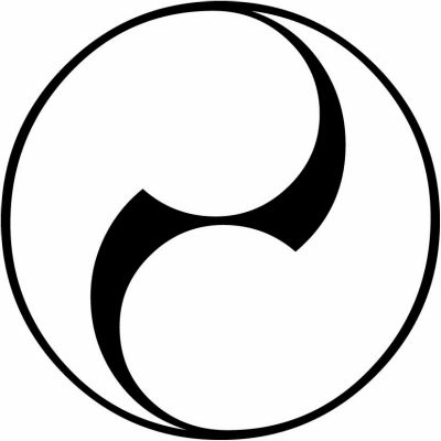 石持ち地抜き左二つ巴