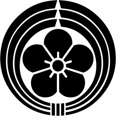 熨斗輪に梅の花