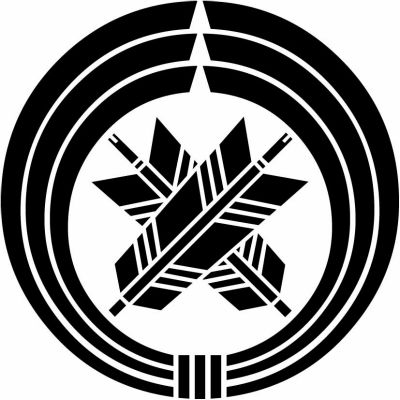 熨斗輪に違い矢