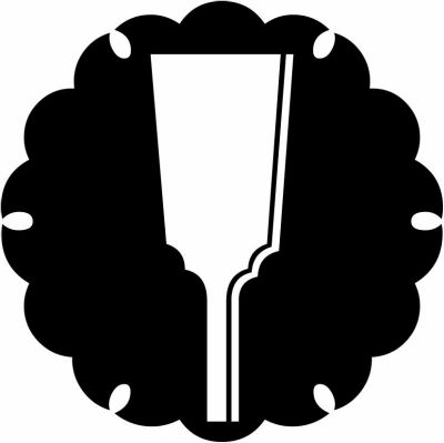 雪持ち地抜き羽子板