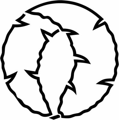 中陰折れ芭蕉の丸