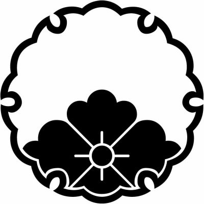 雪輪に覗き花菱