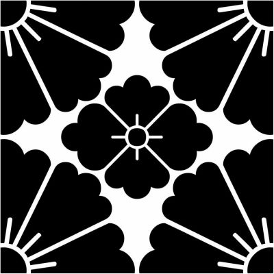 平角に花菱崩し・平角花菱崩し・平四つ割り花角に花菱崩し