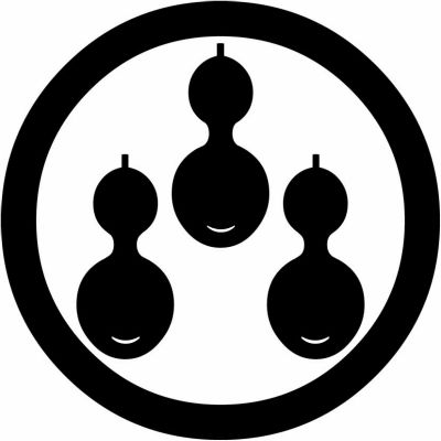 丸に三つ盛り瓢