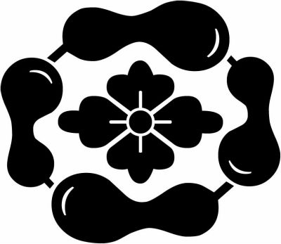 瓢木瓜・四つ瓢菱に花菱